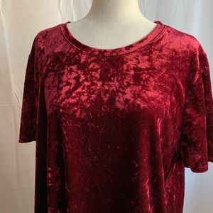Maroon velvet top